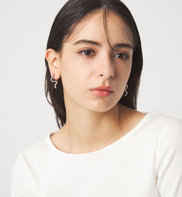 UNITED ARROWS green label relaxing「カーリーライン イヤリング」|イヤリング|