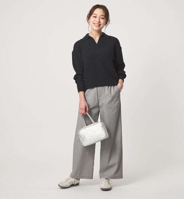 UNITED ARROWS green label relaxing「テープヤーン スキッパー プルオーバー ニット ウォッシャブル」|ニット・セーター|