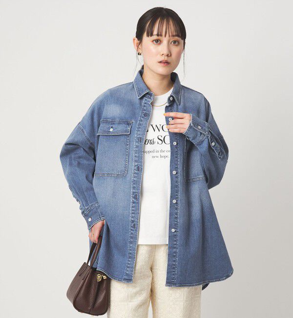 UNITED ARROWS green label relaxing「【別注】＜Healthy DENIM＞Almond ミドル デニム シャツ」|シャツ・ブラウス|