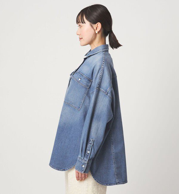UNITED ARROWS green label relaxing「【別注】＜Healthy DENIM＞Almond ミドル デニム シャツ」|シャツ・ブラウス|
