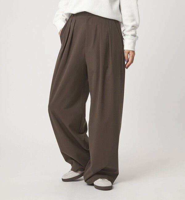 UNITED ARROWS green label relaxing「【WEB限定】＜at ease＞オルマイ スラックス ウォッシャブル ストレッチ UVカット」|スラックス|DK.BROWN