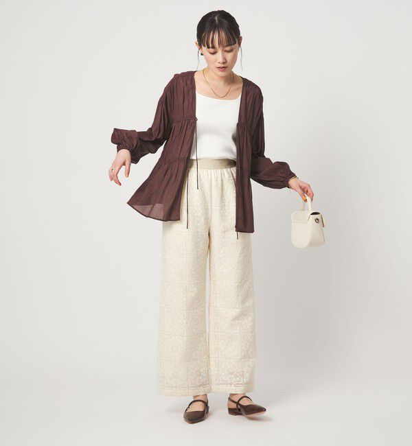 UNITED ARROWS green label relaxing「全方位映えギャザーブラウス」|シャツ・ブラウス|