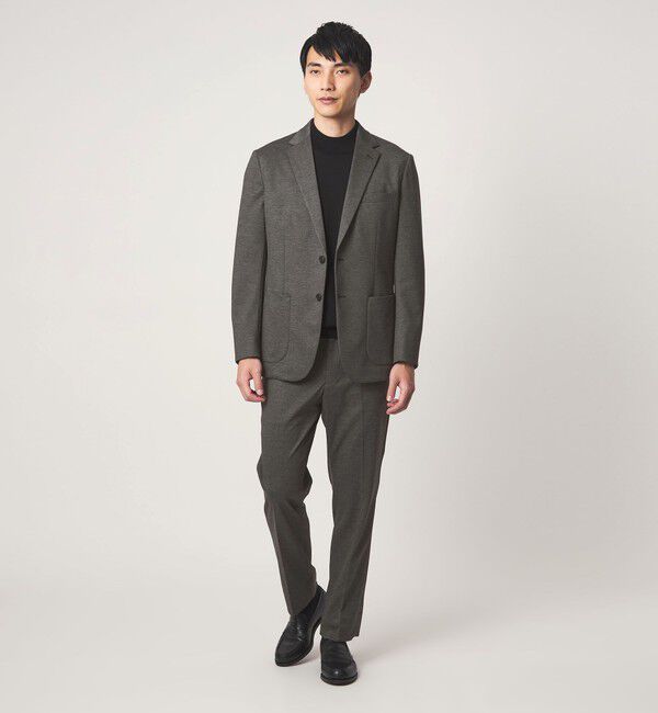 UNITED ARROWS green label relaxing「A+ プリントジャージ スタンダード セットアップ パンツ スラックス -ウォッシャブル・ストレッチ-」|スラックス|