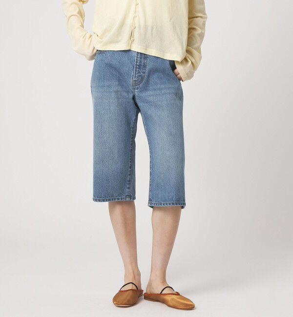 EMMEL REFINES「＜EMMEL REFINES＞EM デニム カプリ パンツ」|チノ|LT.BLUE