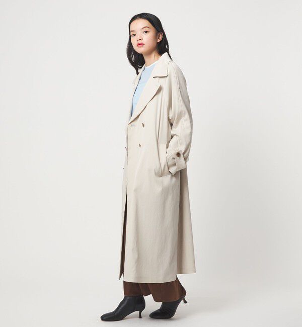 EMMEL REFINES「＜EMMEL REFINES＞EM Wボタン トロミ フレア トレンチコート」|トレンチコート|