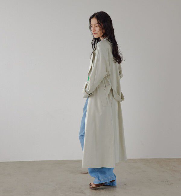 EMMEL REFINES「＜EMMEL REFINES＞EM Wボタン トロミ フレア トレンチコート」|トレンチコート|