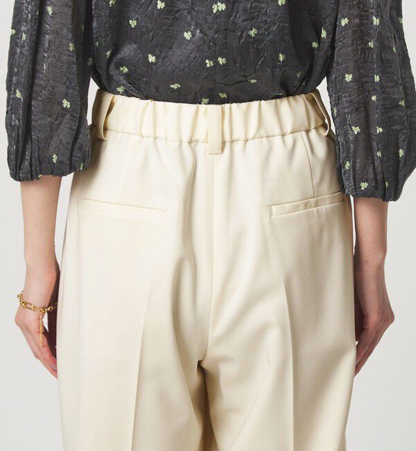 UNITED ARROWS green label relaxing「［size SHORT/TALLあり］ツイル イージー ワイド パンツ オフホワイト」|スラックス|