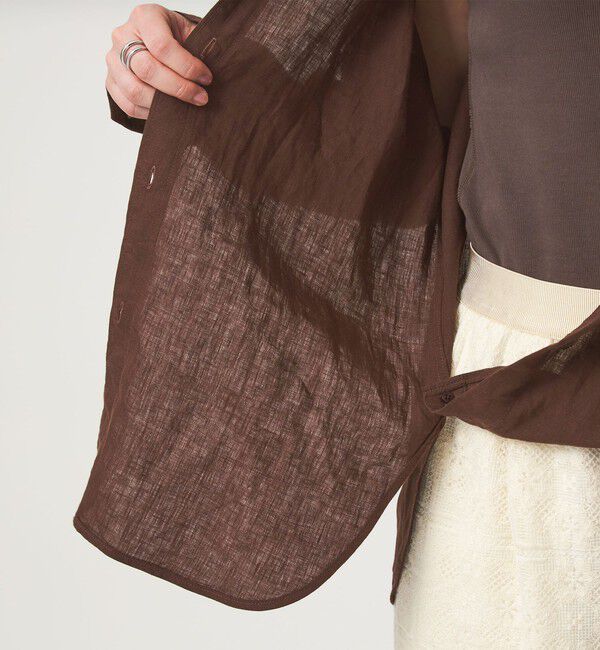 UNITED ARROWS green label relaxing「【結論シリーズ】リネン2WAYシャツ［size SHORTあり］」|シャツ・ブラウス|