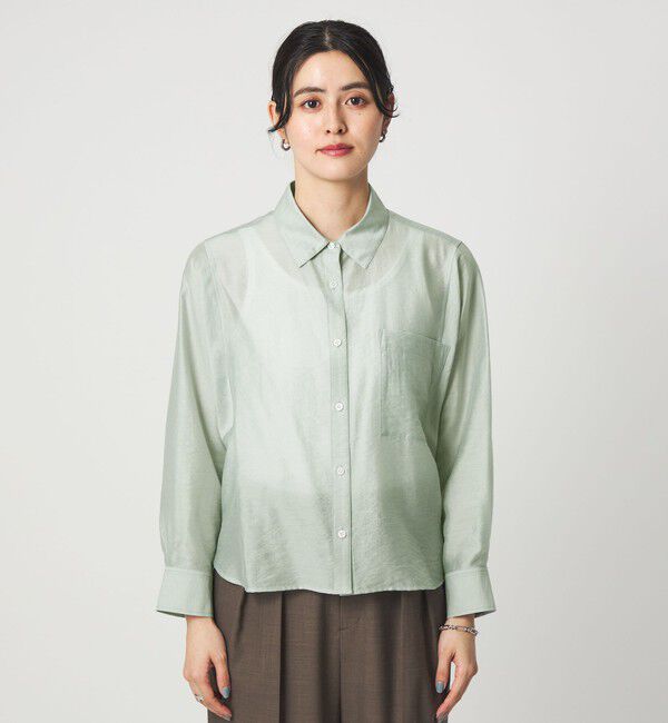 UNITED ARROWS green label relaxing「エアリー シアー ロングスリーブ シャツ ウォッシャブル 接触冷感」|シャツ・ブラウス|