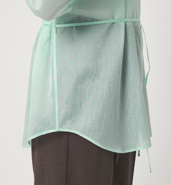 UNITED ARROWS green label relaxing「シアー ストライプ シャツ」|シャツ・ブラウス|