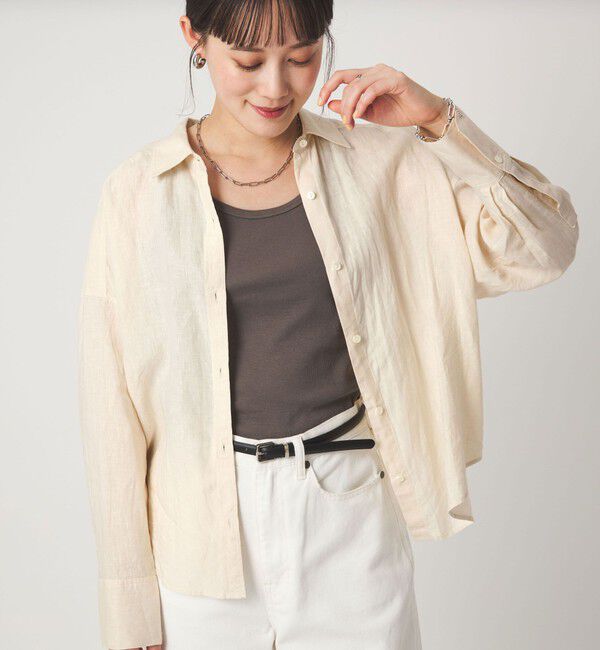 UNITED ARROWS green label relaxing「【結論シリーズ】リネンバランスシャツ［size SHORTあり］」|シャツ・ブラウス|