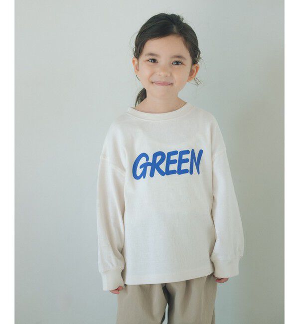 UNITED ARROWS green label relaxing「GREENロゴ ロングTシャツ / キッズ  100cm-160cm」|Tシャツ・カットソー|OFF WHITE