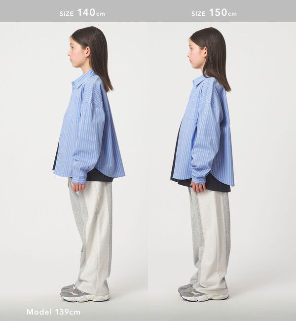 UNITED ARROWS green label relaxing「ストライプシャツ / キッズ  100cm-130cm 撥水」|シャツ・ブラウス|