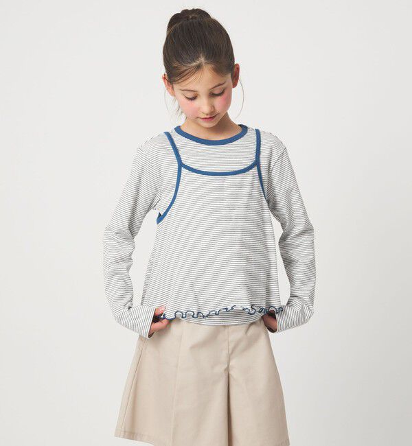 UNITED ARROWS green label relaxing「ボーダーTシャツ＋キャミソール セット / キッズ 140cm-160cm」|Tシャツ・カットソー|