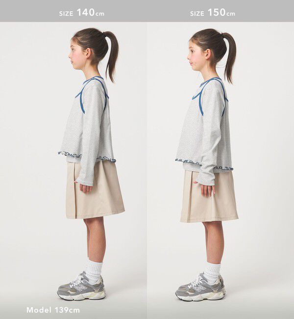 UNITED ARROWS green label relaxing「ボーダーTシャツ＋キャミソール セット / キッズ 140cm-160cm」|Tシャツ・カットソー|