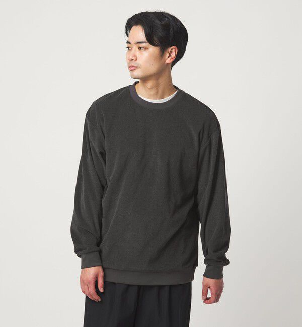 UNITED ARROWS green label relaxing「メランジ パイル クルーネック カットソー」|Tシャツ・カットソー|DK.GRAY