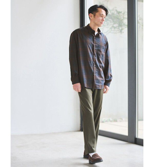 UNITED ARROWS green label relaxing「ウォッシャブル トロ パターン ジャストルーズ シャツ -ストレッチ-」|シャツ・ブラウス|