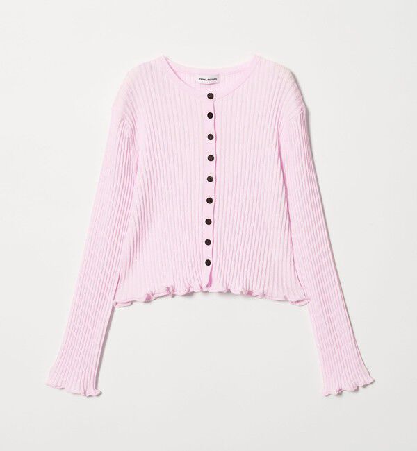 EMMEL REFINES「＜EMMEL REFINES＞EM HW リブボタン ウェーブヘム カーディガン」|カーディガン|