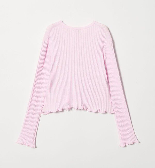 EMMEL REFINES「＜EMMEL REFINES＞EM HW リブボタン ウェーブヘム カーディガン」|カーディガン|