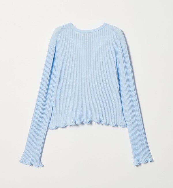 EMMEL REFINES「＜EMMEL REFINES＞EM HW リブボタン ウェーブヘム カーディガン」|カーディガン|