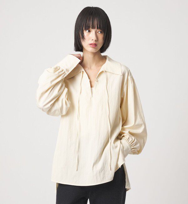 EMMEL REFINES「＜EMMEL REFINES＞EM スキッパー シャツ」|シャツ・ブラウス|OFF WHITE