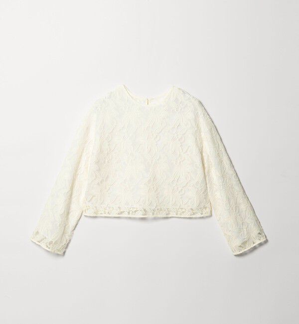 EMMEL REFINES「＜EMMEL REFINES＞EM シシュウレース 2WAY ブラウス」|シャツ・ブラウス|OFF WHITE
