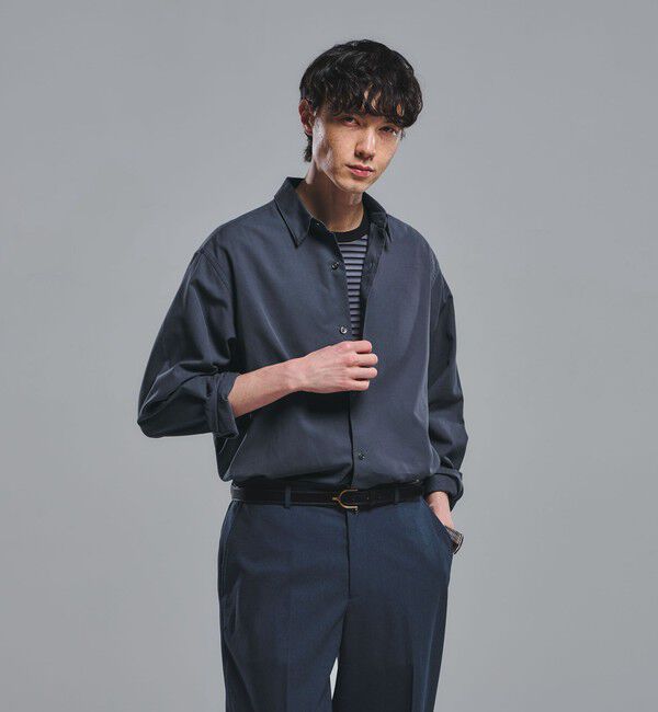 UNITED ARROWS green label relaxing「FINE BASIC スビン オックスフォード ジャストルーズ シャツ」|シャツ・ブラウス|DK.GRAY