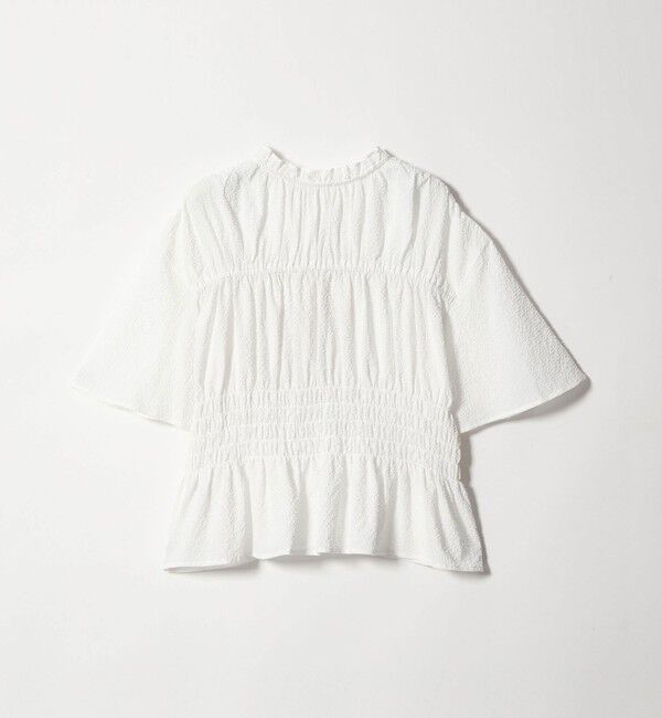 EMMEL REFINES「＜EMMEL REFINES＞EM フリルエリ シャーリング ブラウス」|シャツ・ブラウス|