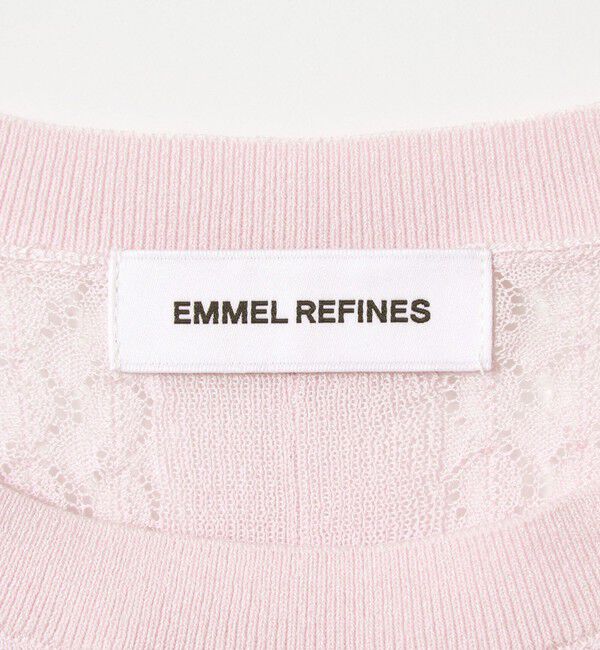 EMMEL REFINES「＜EMMEL REFINES＞EM HW スカシアミ ショートスリーブ ニット」|ニット・セーター|