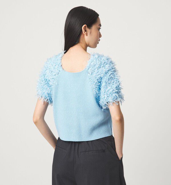 EMMEL REFINES「＜EMMEL REFINES＞EM HW テープヤーン ショートスリーブ ニット」|ニット・セーター|