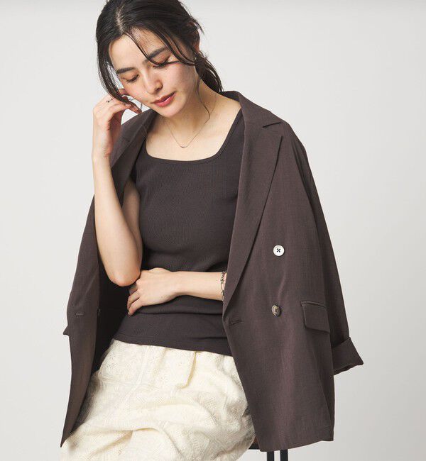 UNITED ARROWS green label relaxing「デコルテ フライス タンクトップ 抗菌」|タンクトップ|