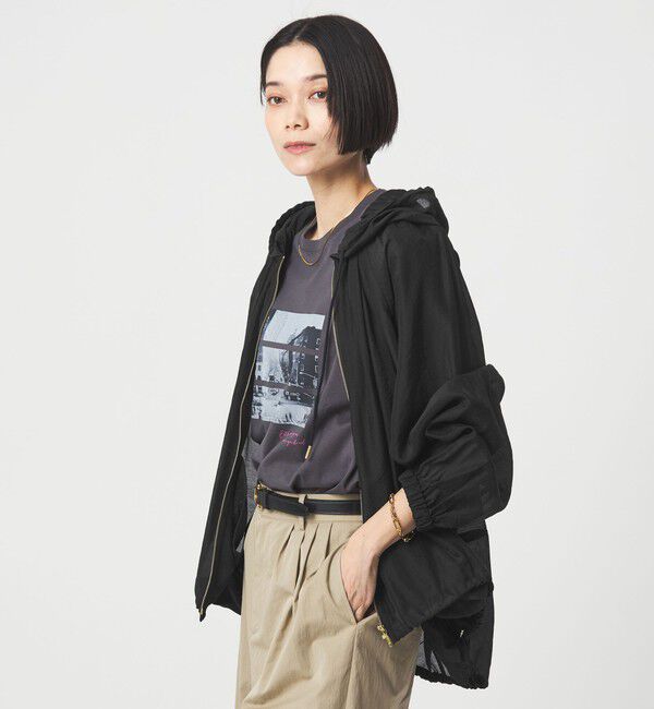 UNITED ARROWS green label relaxing「シアー ギャザー フード ブルゾン」|ブルゾン・スタジャン|