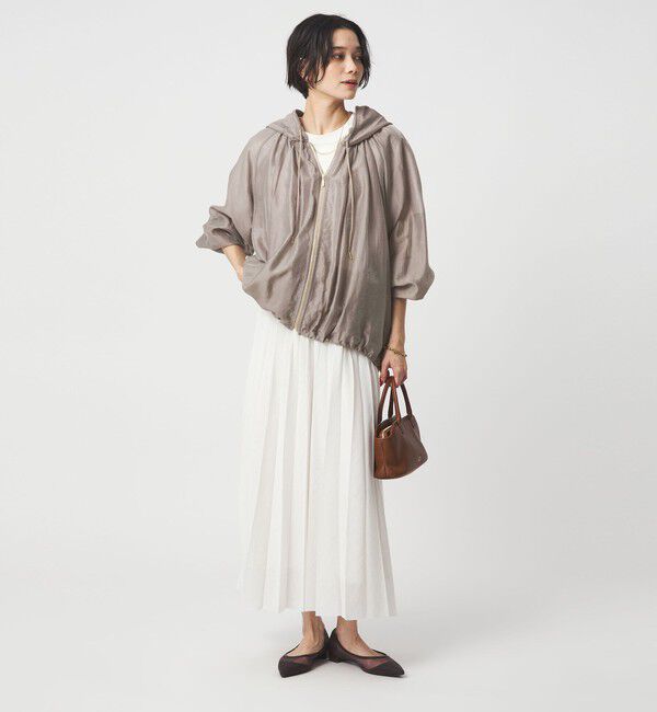 UNITED ARROWS green label relaxing「シアー ギャザー フード ブルゾン」|ブルゾン・スタジャン|