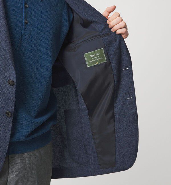 UNITED ARROWS green label relaxing「REDA MESH 無地 2B RG ジャケット」|テーラードジャケット|