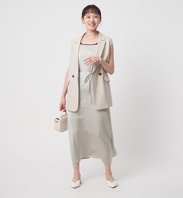 UNITED ARROWS green label relaxing「ライトサテン キャミソール ワンピース」|ワンピース|