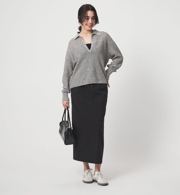 UNITED ARROWS green label relaxing「メランジ スキッパー プルオーバー ウォッシャブル」|ニット・セーター|