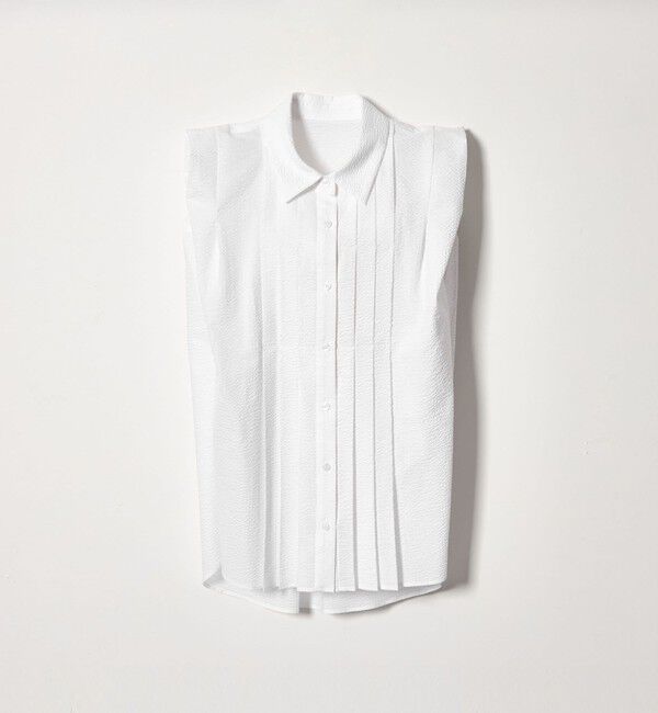 EMMEL REFINES「＜EMMEL REFINES＞EM ワンダーウェーブ フロントタック ブラウス」|シャツ・ブラウス|WHITE