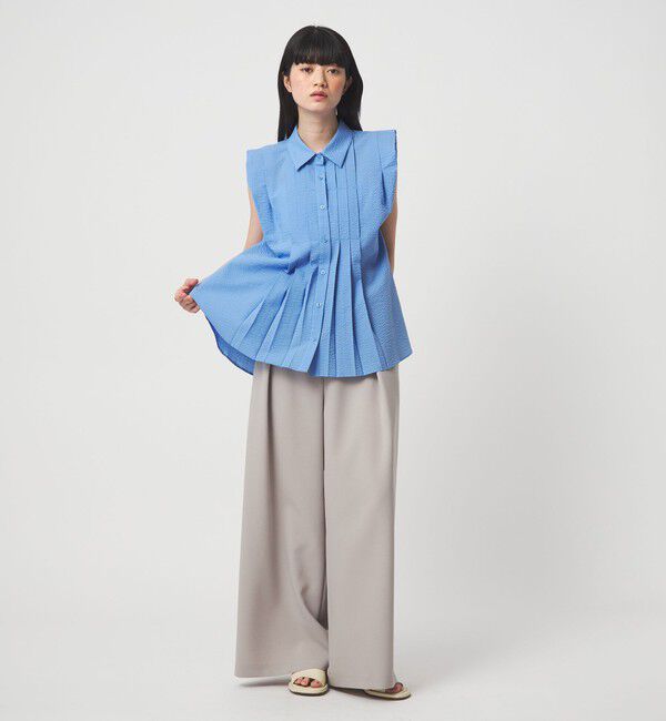 EMMEL REFINES「＜EMMEL REFINES＞EM ワンダーウェーブ フロントタック ブラウス」|シャツ・ブラウス|