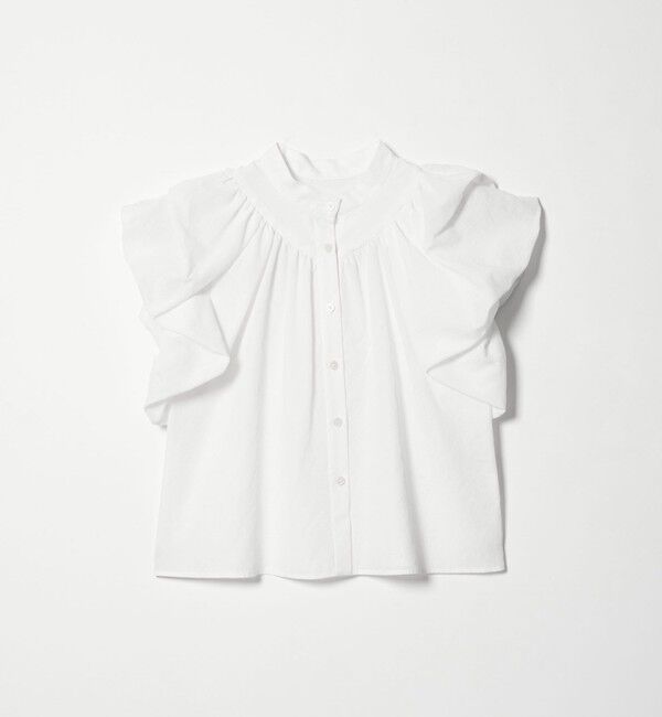 EMMEL REFINES「＜EMMEL REFINES＞EM バンドカラー パフスリーブ ブラウス」|シャツ・ブラウス|