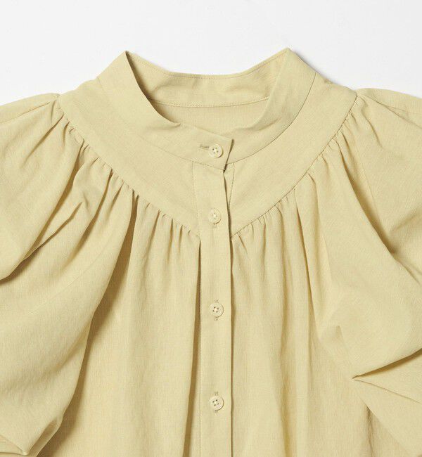 EMMEL REFINES「＜EMMEL REFINES＞EM バンドカラー パフスリーブ ブラウス」|シャツ・ブラウス|