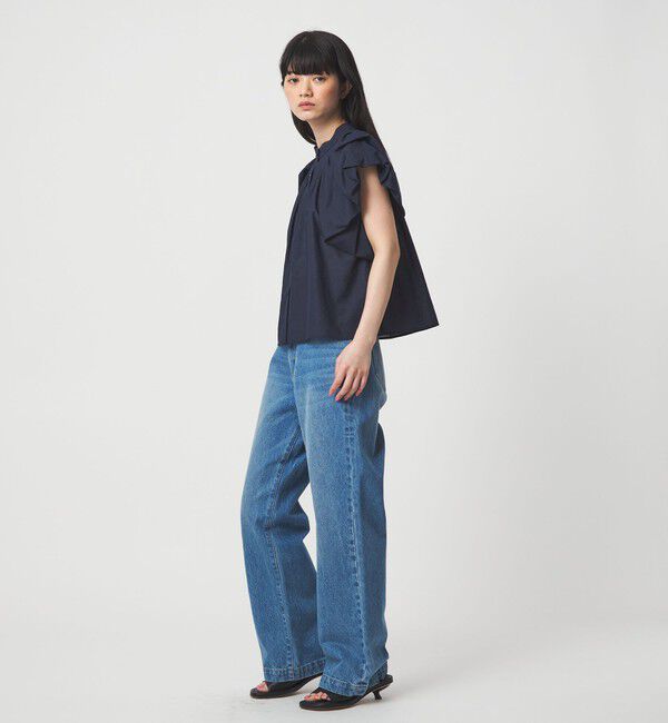 EMMEL REFINES「＜EMMEL REFINES＞EM バンドカラー パフスリーブ ブラウス」|シャツ・ブラウス|