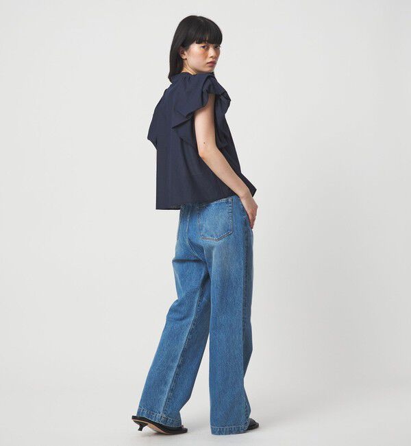 EMMEL REFINES「＜EMMEL REFINES＞EM バンドカラー パフスリーブ ブラウス」|シャツ・ブラウス|