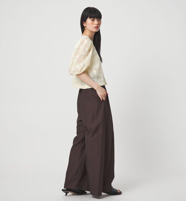 EMMEL REFINES「＜EMMEL REFINES＞EM フラワー シシュウ シアー ブラウス」|シャツ・ブラウス|