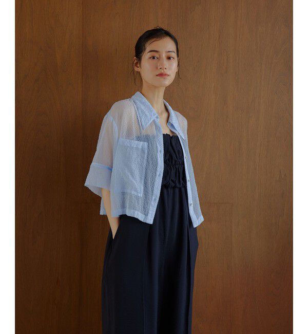 EMMEL REFINES「＜EMMEL REFINES＞EM シアー ポコ シャツ」|シャツ・ブラウス|