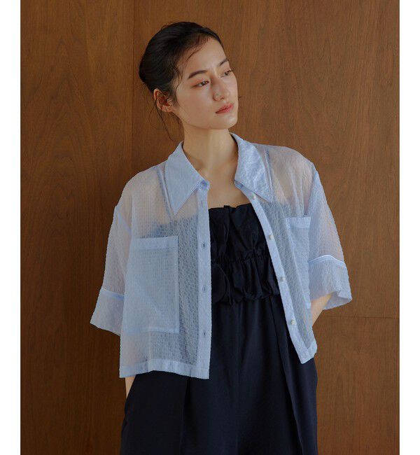 EMMEL REFINES「＜EMMEL REFINES＞EM シアー ポコ シャツ」|シャツ・ブラウス|