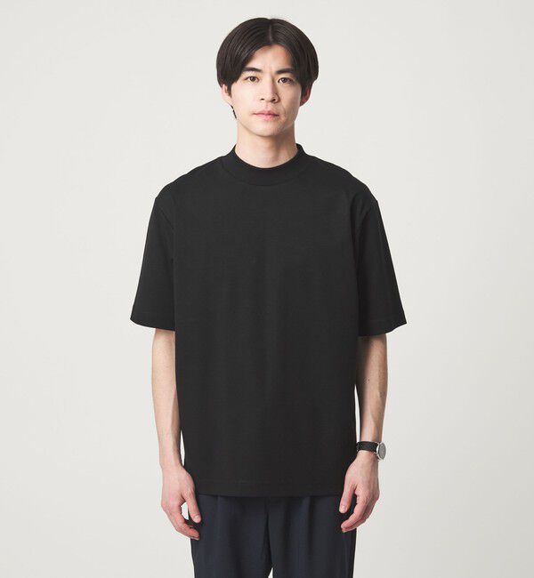 UNITED ARROWS green label relaxing「オーガニックコットン ポンチ モックネック Tシャツ -接触冷感-」|Tシャツ・カットソー|