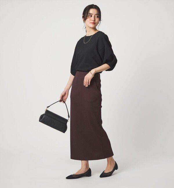 UNITED ARROWS green label relaxing「ブライトリブ タイト スカート」|タイト|