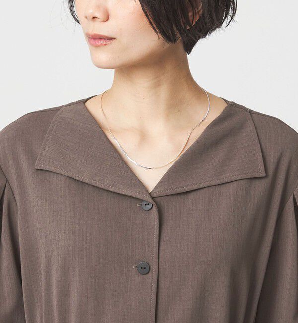 UNITED ARROWS green label relaxing「Vカラー フレア ボタン ワンピース」|ワンピース|