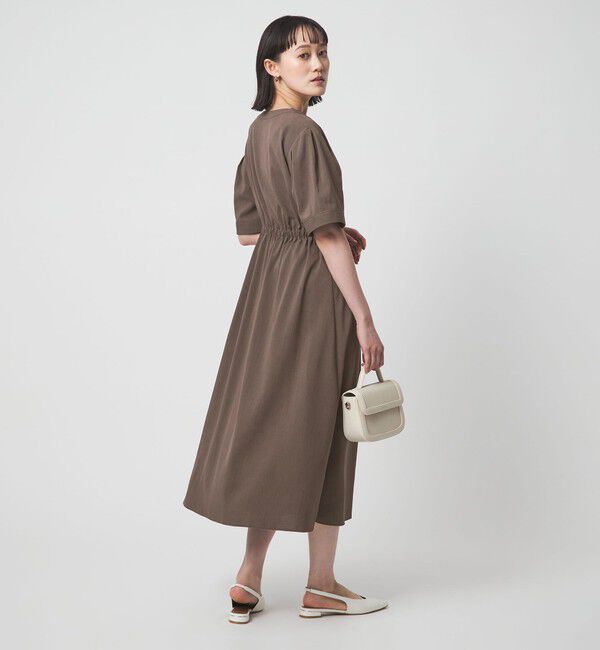 UNITED ARROWS green label relaxing「Vカラー フレア ボタン ワンピース」|ワンピース|