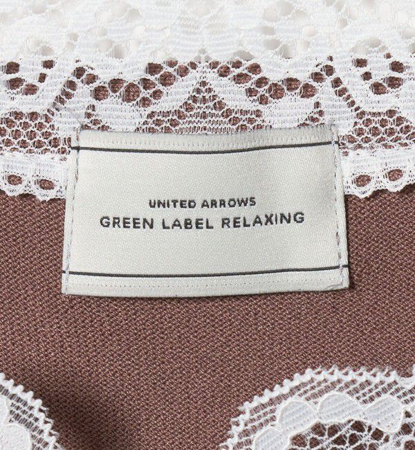 UNITED ARROWS green label relaxing「レース Vネック プルオーバー ニット」|ニット・セーター|